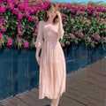 Women's Silk Dress, 2023 New Summer High-End Elegant Fashion, 100% Mulberry Silk, Fairy-like Long Dress